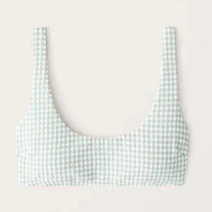 Abercrombie & Fitch Seersucker Bikini Top M NWT